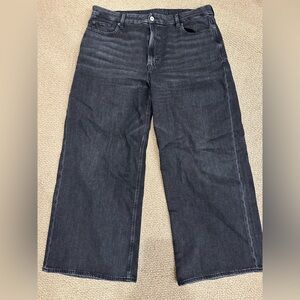 American Eagle Black Wide-Leg Jeans